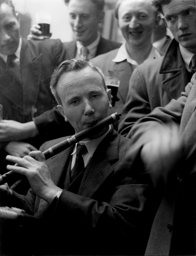 Eddie Moloney, flute, at Fleadh Cheoil, Dungarvan, 1957 / Bord Fáilte